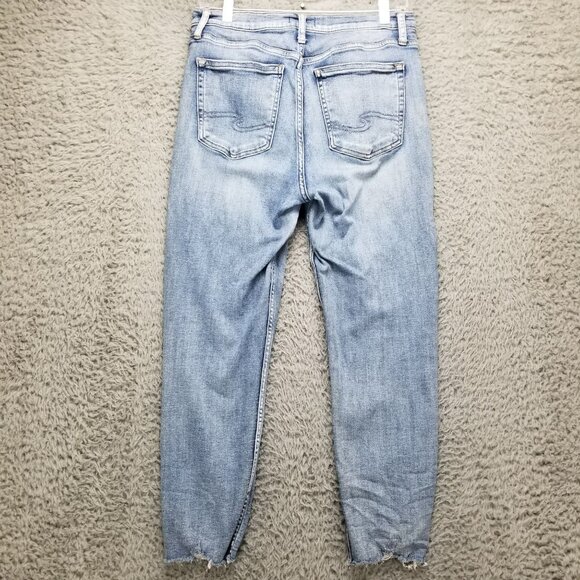 Silver Jeans Womens 31 Calley Skinny Mid Rise 25" Crop Shaping Frayed Hem *Read* - Picture 14 of 16